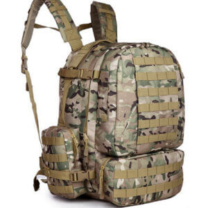 Tanner+Tailor Grosser Taktischer Rucksack, Wanderrucksack, Trekkingrucksack, Laptoprucksack, Trinksystem, MOLLE (OCP Camouflage)